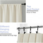 Simplebrand Ava Light Beige Light Filtering Curtains - Image 4
