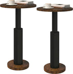 LAATOOREE Small Round Side Tables Set of 2, Drink Tables, Accent Coffee Tables by LAATOOREE