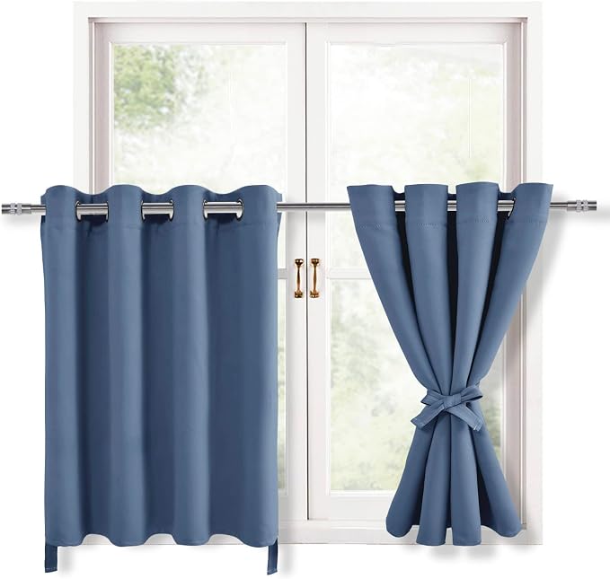 Blackout Curtains for Bedroom, 52 x 36 Inches Long, Window Curtains for Living by Hiasan