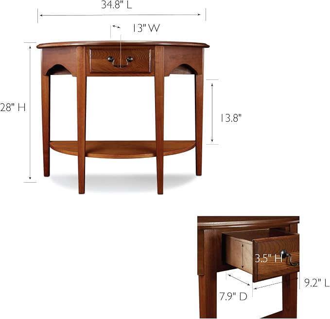 Leick Home Salem Console Table, Solid Wood, - Image 2