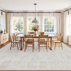 5x7 Area Rugs Living Room: Bedroom Washable Carpet Neutral Cream | Large - Image 9