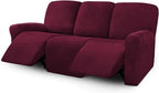 ULTICOR Velvet 8-Pieces Recliner Sofa Covers Stretch Reclining Couch Covers by ULTICOR
