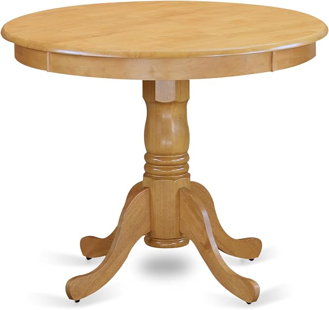East West Furniture ANVA5-OAK-C 5 Piece Dining Room Furniture Set Includes a - Image 4
