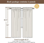 Chyhomenyc Blush Pink Sheer Curtains 84 Inches Long 2 Panels, Light Filtering - Image 3