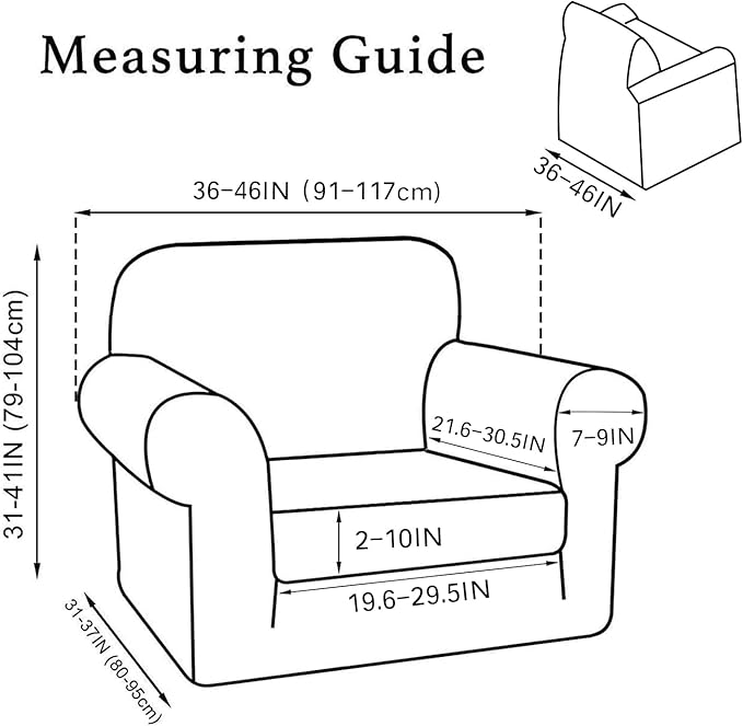 2 Piece Chair Covers Chair Slipcovers - Image 2