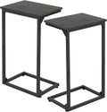 AMHANCIBLE C Shaped End Tables Set of 2, Couch Side Tables that Slide Under Sofa by AMHANCIBLE