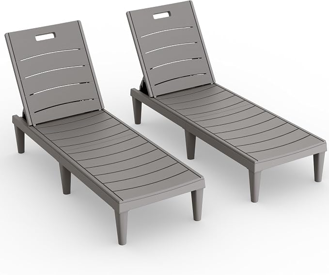 Devoko Outdoor Chaise Lounge Chair Set of 2 by DEVOKO