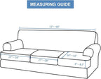 CUCRAF T Cushion Sofa Cover 4 Piece Slipcovers, Soft Thick Velvet Couch Cover - Image 2
