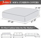 LA MEACK Couch Cushion Covers Seat Cushion Cover Stretch Couch Cover Separate - Image 6