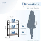 DUMOS 3 Tiers Open Bookshelf, Classic Freestanding Tall Display Shelf, Sturdy - Image 3