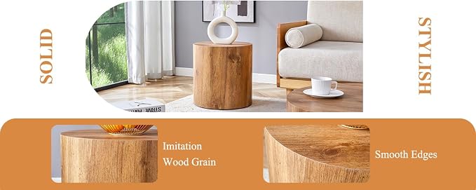 15.7'' Boho Cylinder Side Table - Image 8