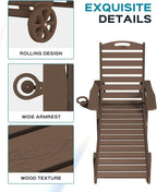 Ciokea Outdoor Chaise Lounge Chair Set of 2, Patio Lounge Chairs - Image 5