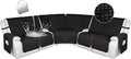 HDCAXKJ 100% Waterproof Reclining Sectional Couch Covers L Shape Recliner Sofa by HDCAXKJ