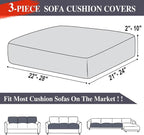 LA MEACK Couch Cushion Covers Seat Cushion Cover Stretch Couch Cover Separate - Image 6