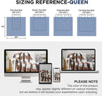 PU MEI Sherpa Blanket Full/Queen Plaid Thick Bed Blanket, 90”*80” Super Soft - Image 9