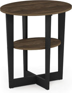 Furinno JAYA Side Table, 2-Tier Round Modern End Table - Image 6