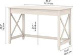 Bush Home Key West 48W Writing Desk in Linen White Oak - Image 3