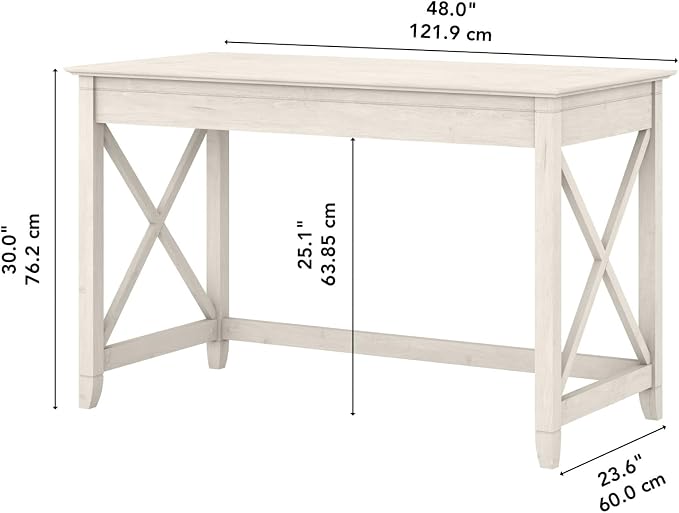 Bush Home Key West 48W Writing Desk in Linen White Oak - Image 3