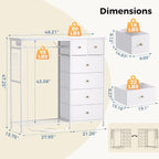 DUMOS White Dresser for Bedroom - Image 3