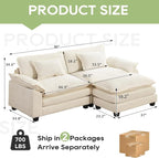 Oprisen 86" Modular Sectional Sofa, Comfy Cloud Couch Sectional Sofa - Image 2