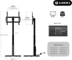 Floor Mobile TV Stand with Power Outlet, Rolling TV Cart - Image 8