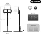 Mobile TV Stand with Power Outlet, Rolling TV Cart - Image 8