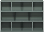 Furinno LUDER Book Shelf, 11-Cube Bookshelf, Reversible Bookcase, 9.4 x 29.1 x - Image 8