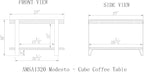 Modesto 27-Inch Square Coffee Table – Solid Wood and Metal Accent Industrial - Image 3
