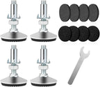 4 Set M10 Adjustable Leveling Feet, Heavy Duty Height Adjuster Furniture by Tahikem