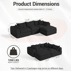 Modular Cloud Couch Sectional, Boneless Sofa - Image 3