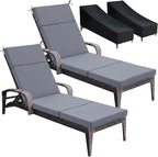 Patelai 2 Set Outdoor Chaise Lounge Cushions by Patelai