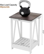 Farmhouse Square End Table, Accent Side Table - Image 2