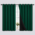 SimpleHome Dark Green 100% Blackout Curtains Room Darkening Living Room 63 | by SimpleHome
