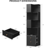 IRONCK Corner Bookshelf, 70.87" Tall Corner Bookcase - Image 2