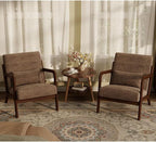Garvee Mid-Century Chenille Accent Chair Set of 2, Cozy Reading Chair, Modern by Garvee
