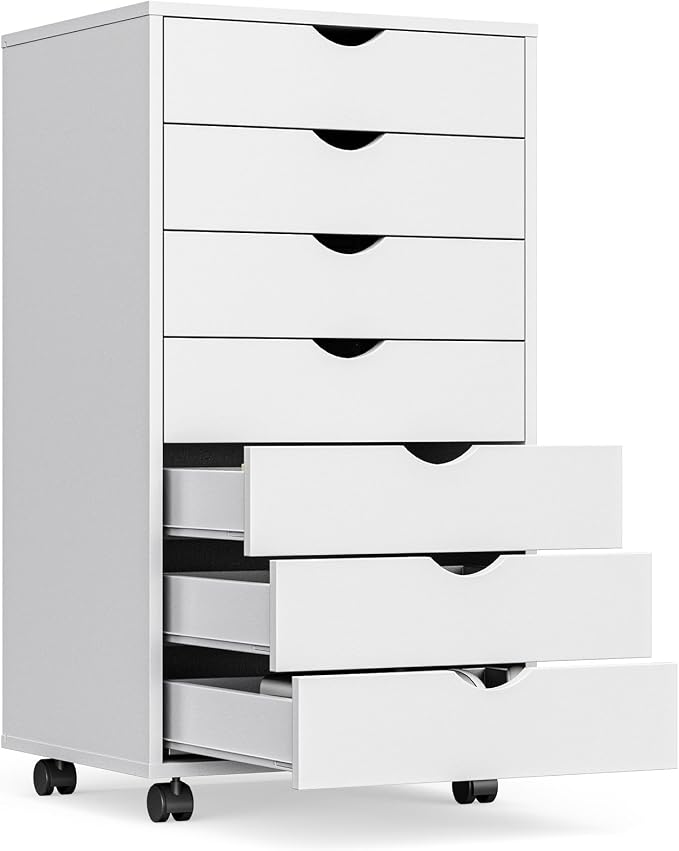 OLIXIS 7 Drawer Mobile File Cabinet Under Desk Storage Organization by OLIXIS