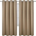 Blackout Curtains 66 x 72 Inch Long Natural Curtains Set of 2 Panels Room - Image 2