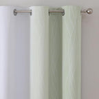 Sage Green and Greyish White Ombre Blackout Curtains - Image 4