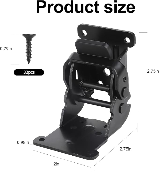 Self Locking Hinges Furniture Table Legs Locking Brackets, 90 Degree Folding - Image 2