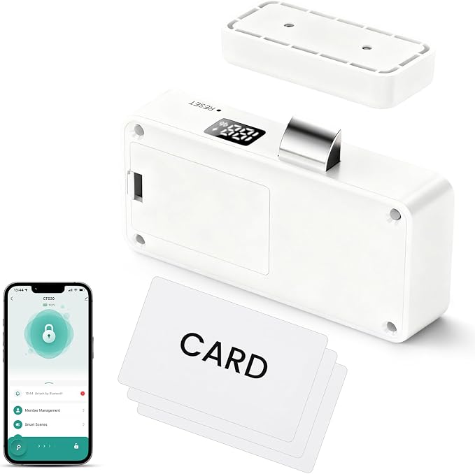 Lokko Smart Hidden Cabinet Lock, Tuya Bluetooth RFID Keyless Drawer Lock by Unknown