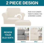 Turquoize 2 Piece Chair Covers Armchair Covers - Image 4