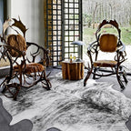 8x10 Faux Cowhide Area Rug for Living Room Animal Skin Rug, Cool Western - Image 9