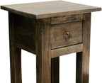 Pemberly Row Cottage Narrow Wood Side Table, Raftwood Brown and Antique Iron - Image 5