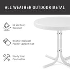 Crosley Furniture Griffith Weather Resistant Retro Metal Outdoor Side Table - Image 3