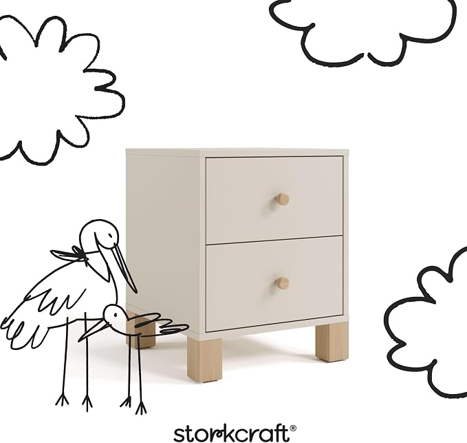 Storkcraft California 2 Drawer Nightstand - Image 6