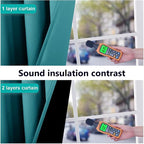 NICETOWN Peacock Teal Blackout Curtains 90 inches Long, Full Light Blocking - Image 4