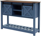 Blue Farmhouse Entryway Table, Rustic Hallway Table - Image 8