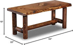 Live Edge Wood Cabin Style Log Pine and Cedar Coffee Table Living Room Decor - Image 2