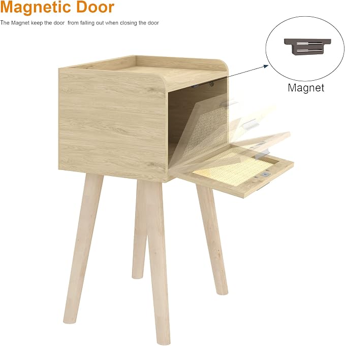 LAATOOREE Nightstand Set of 2, Small Bedside Table, End Table - Image 5