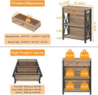 FATORRI Rustic Bookshelf with Drawer, Industrial Wood and Metal Bookcase - Image 2